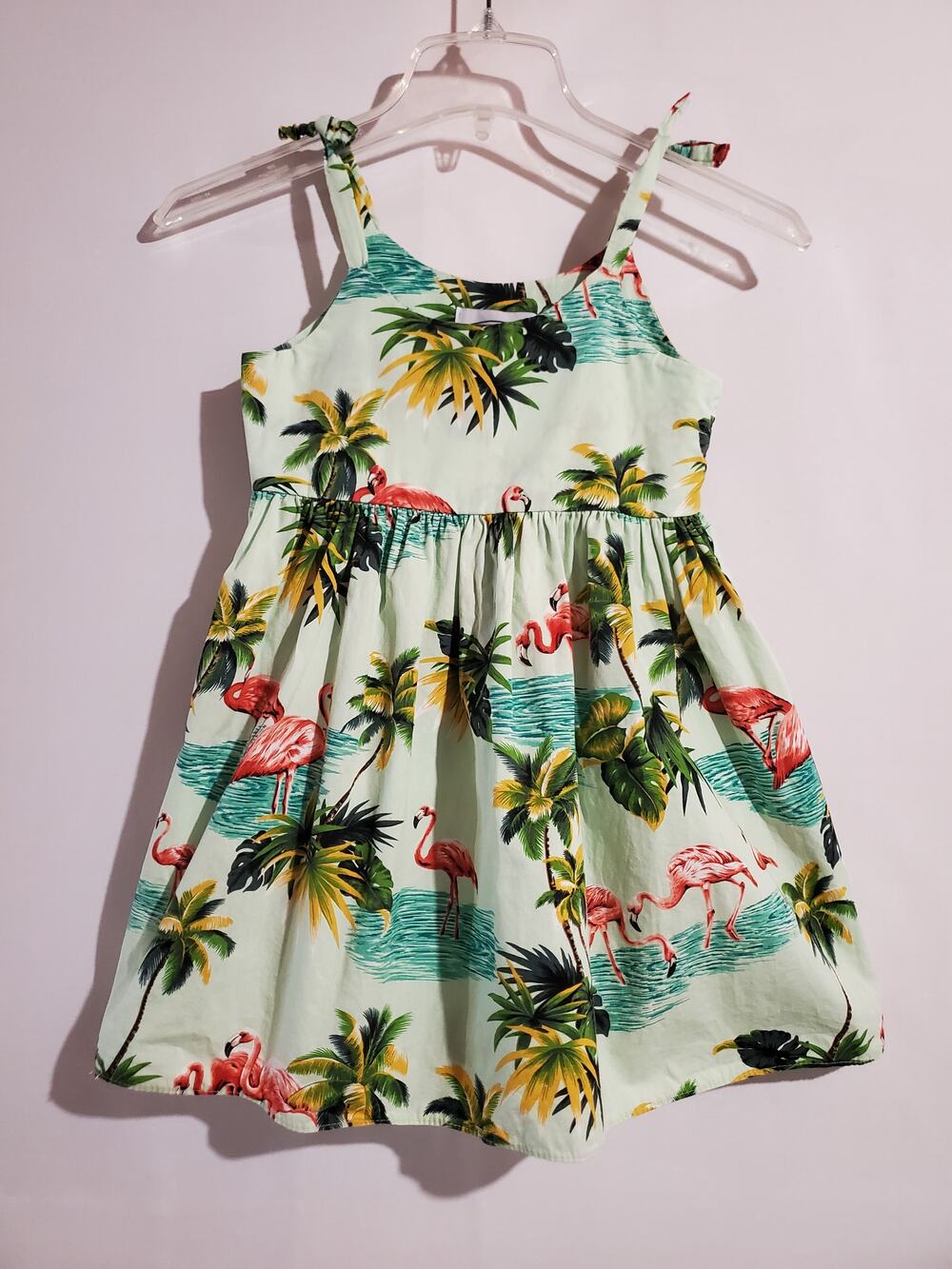 Vtg 90s Pacific Legend Hawaiian Tropical Mini Dress Babydoll Top Size 7/8 Island